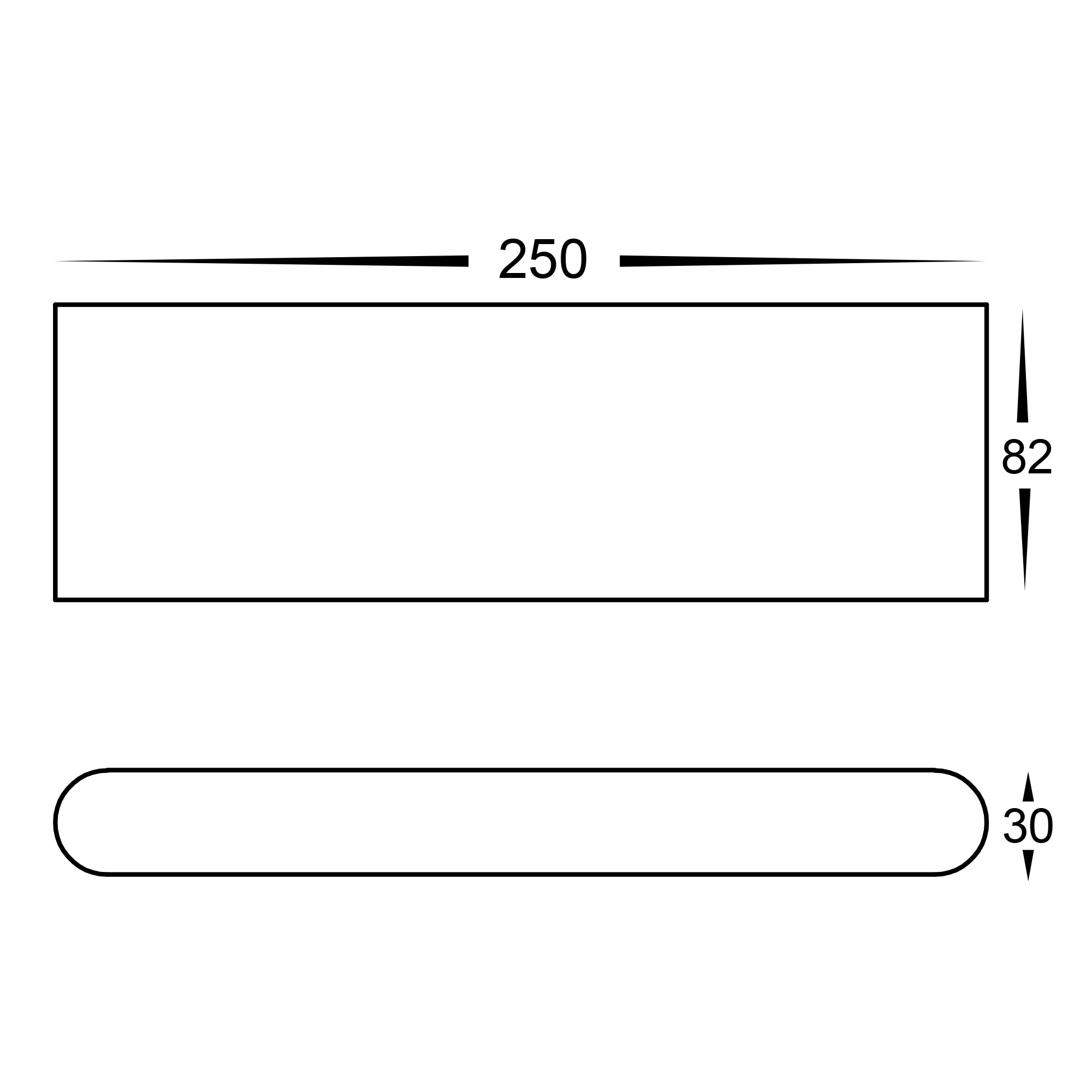 HV3652T-WHT- Lisse White Fixed Down LED Wall Light