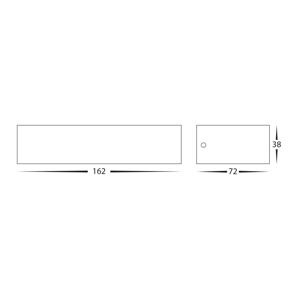HV3654T-BLK - Siena Black LED Uplighter Wall Light