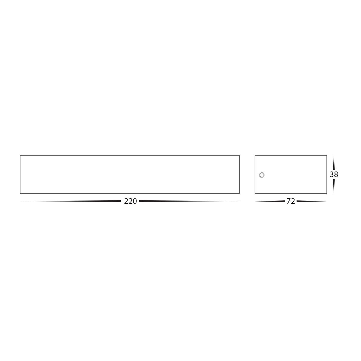 HV3656T-BLK - Siena Black LED Uplighter Wall Light