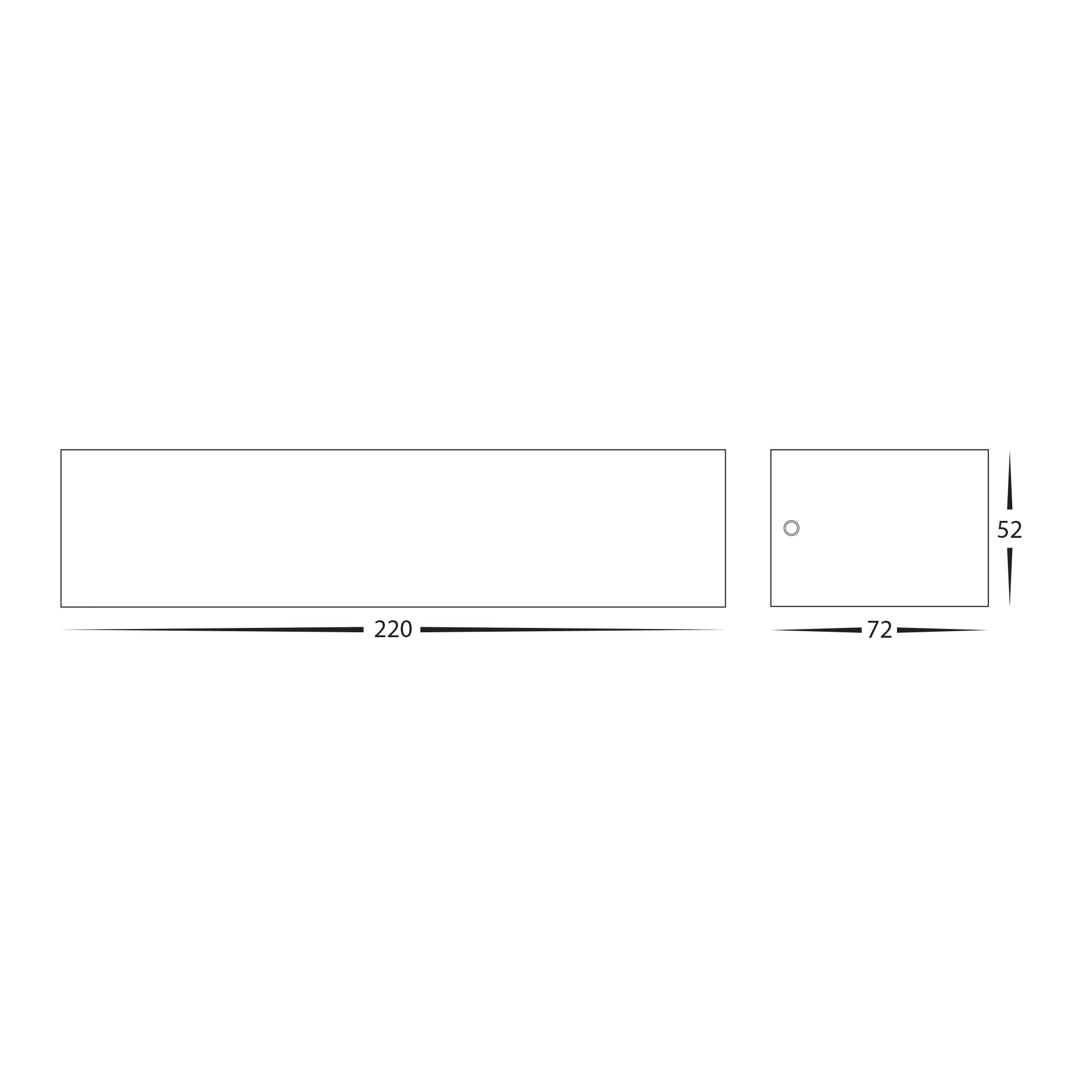 HV3657T-BLK - Siena Black LED Up & Down Wall Light