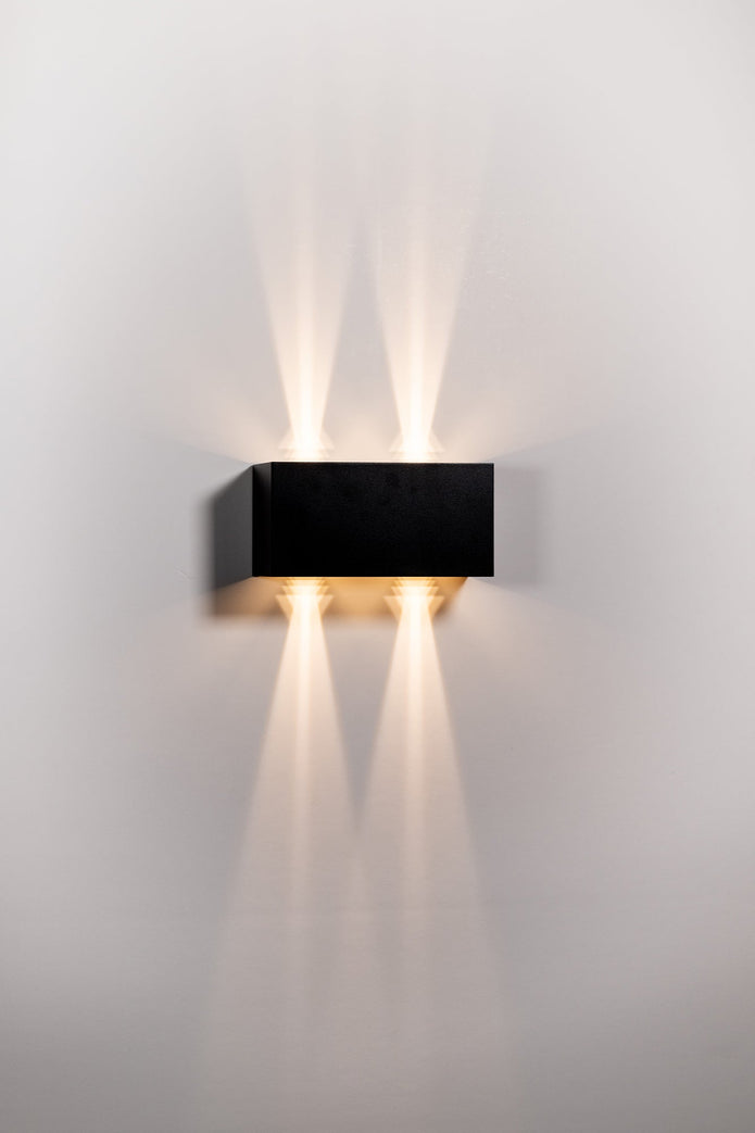 HV36582T-BLK-SQ - Versa Black Square Up & Down Wall Light