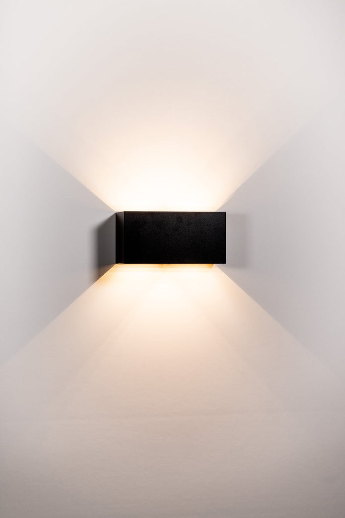 HV36582T-BLK-SQ - Versa Black Square Up & Down Wall Light