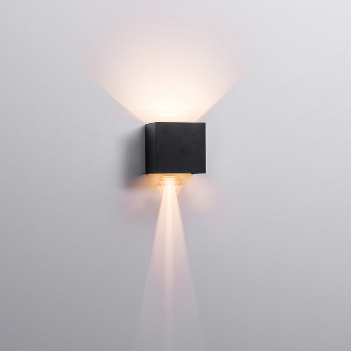 HV3658T-BLK-SQ | HV3658T-BLK-SQ-12V - Versa Black Square Up & Down Wall Light