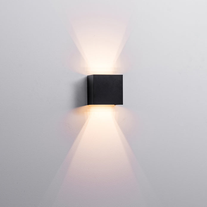 HV3658T-BLK-SQ | HV3658T-BLK-SQ-12V - Versa Black Square Up & Down Wall Light