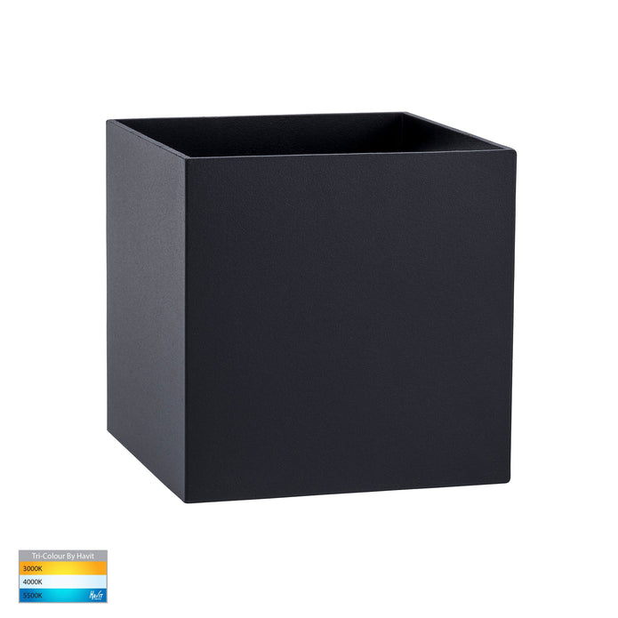 HV3658T-BLK-SQ | HV3658T-BLK-SQ-12V - Versa Black Square Up & Down Wall Light