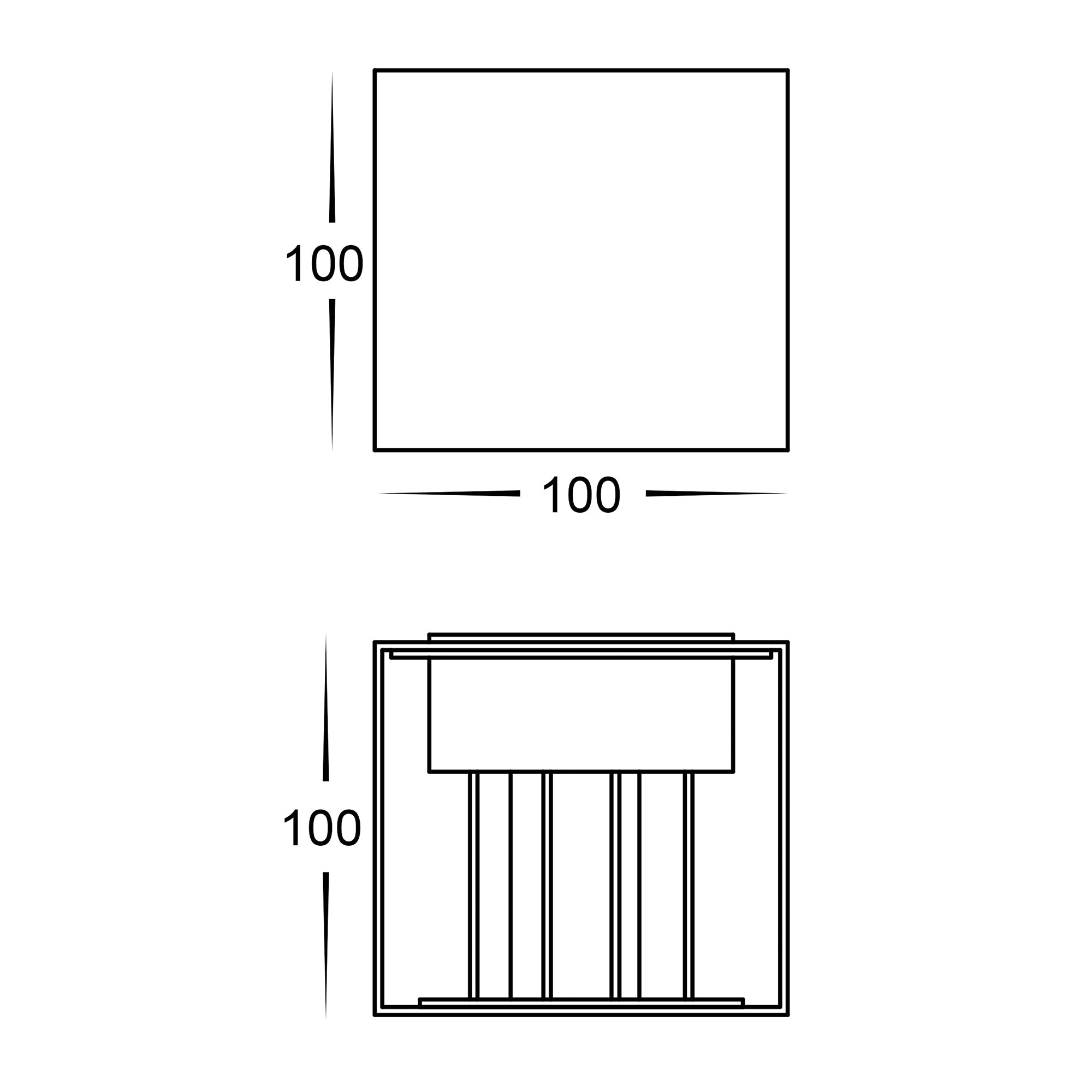 HV3658T-WHT-SQ | HV3658T-WHT-SQ-12V - Versa White Square Up & Down Wall Light