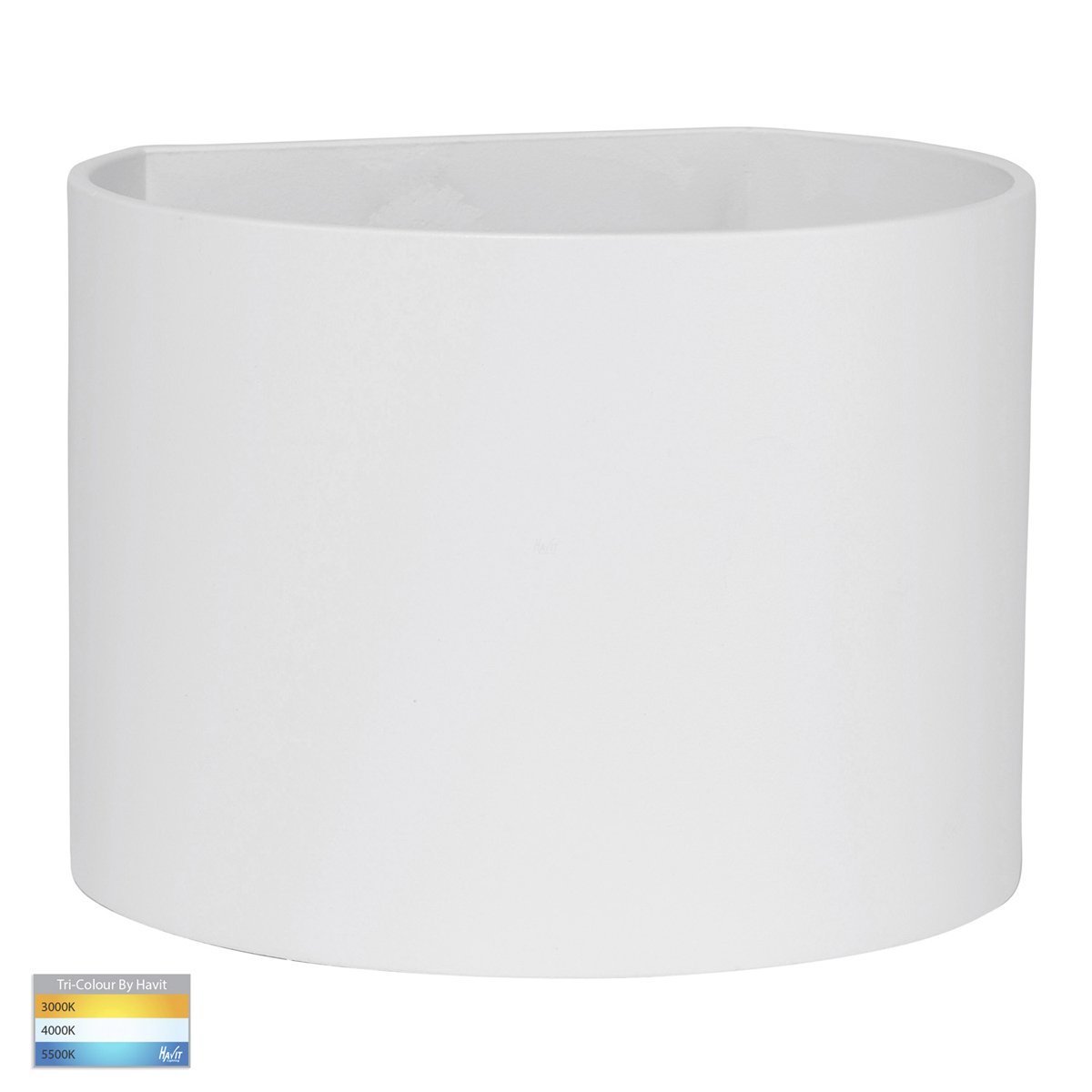 Versa Round 2 x 3w Tri-Color LED White Up and Down Wall Light