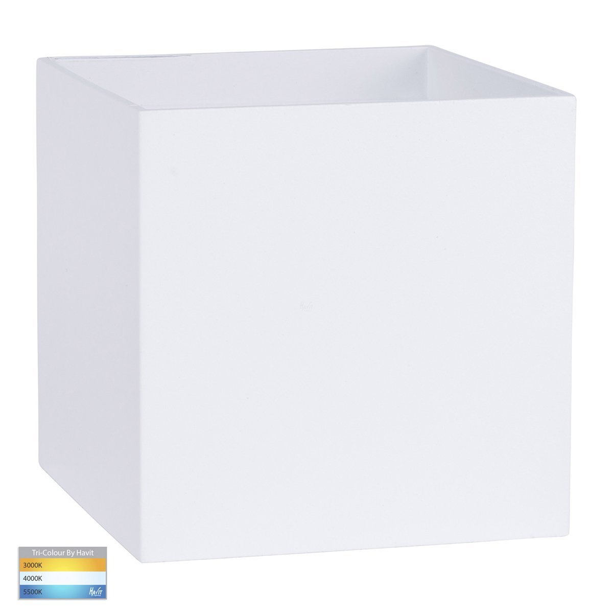 Versa Square 2 x 3w Tri-Color LED White Up and Down Wall Light