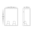 HV36592W-SS316 - Bayside 316 Stainless Steel 2 Light Wall Light