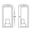 HV3659W-BLK - Bayside 316 Stainless Steel Black Wall Light