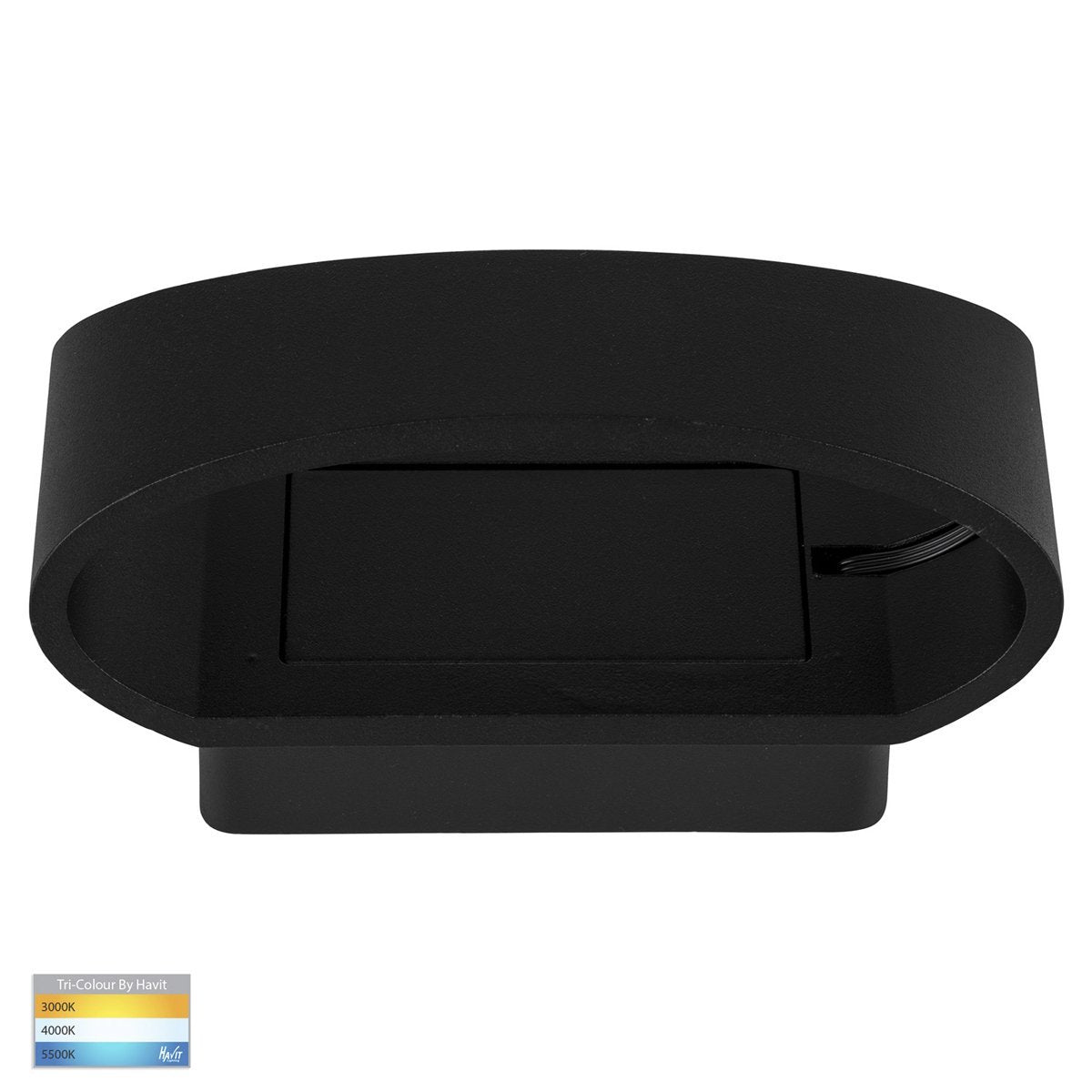 Luxe 9w Tri-Color LED Black Up and Down Wall Light
