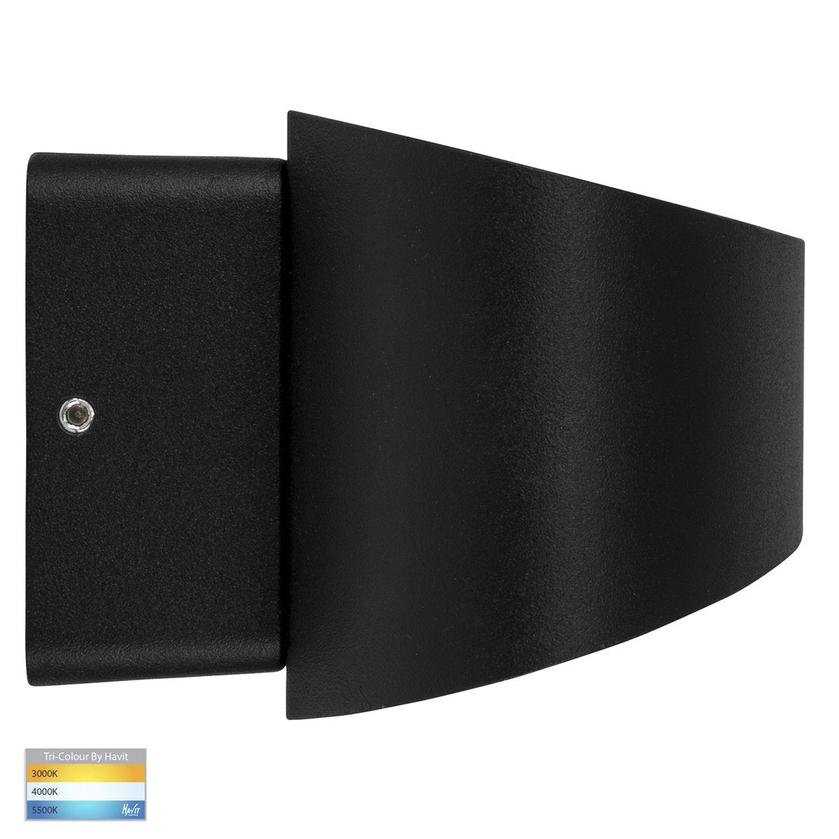 Luxe 9w Tri-Color LED Black Up and Down Wall Light