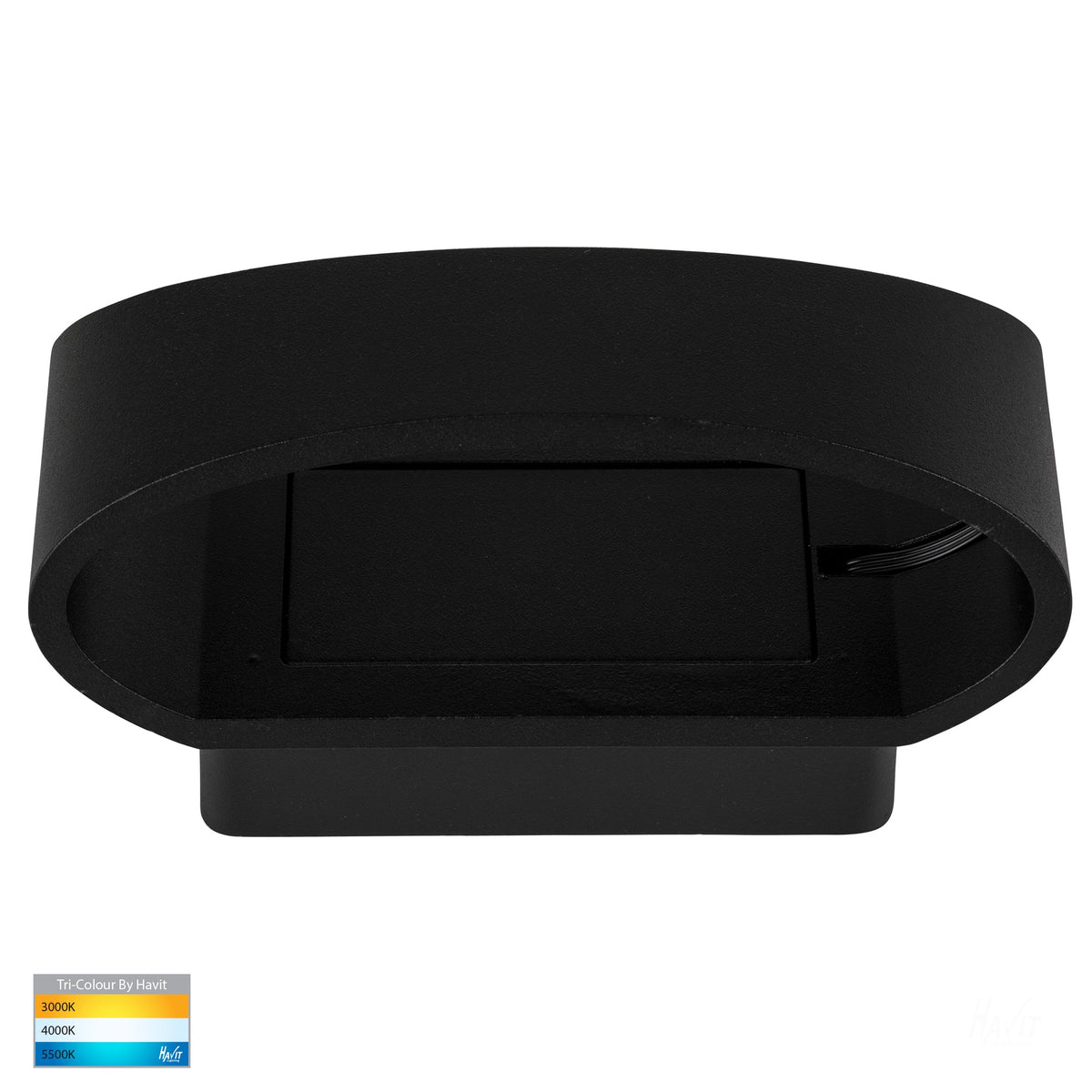 HV3661T-BLK - Luxe Black TRI Colour Up & Down LED Wall Light