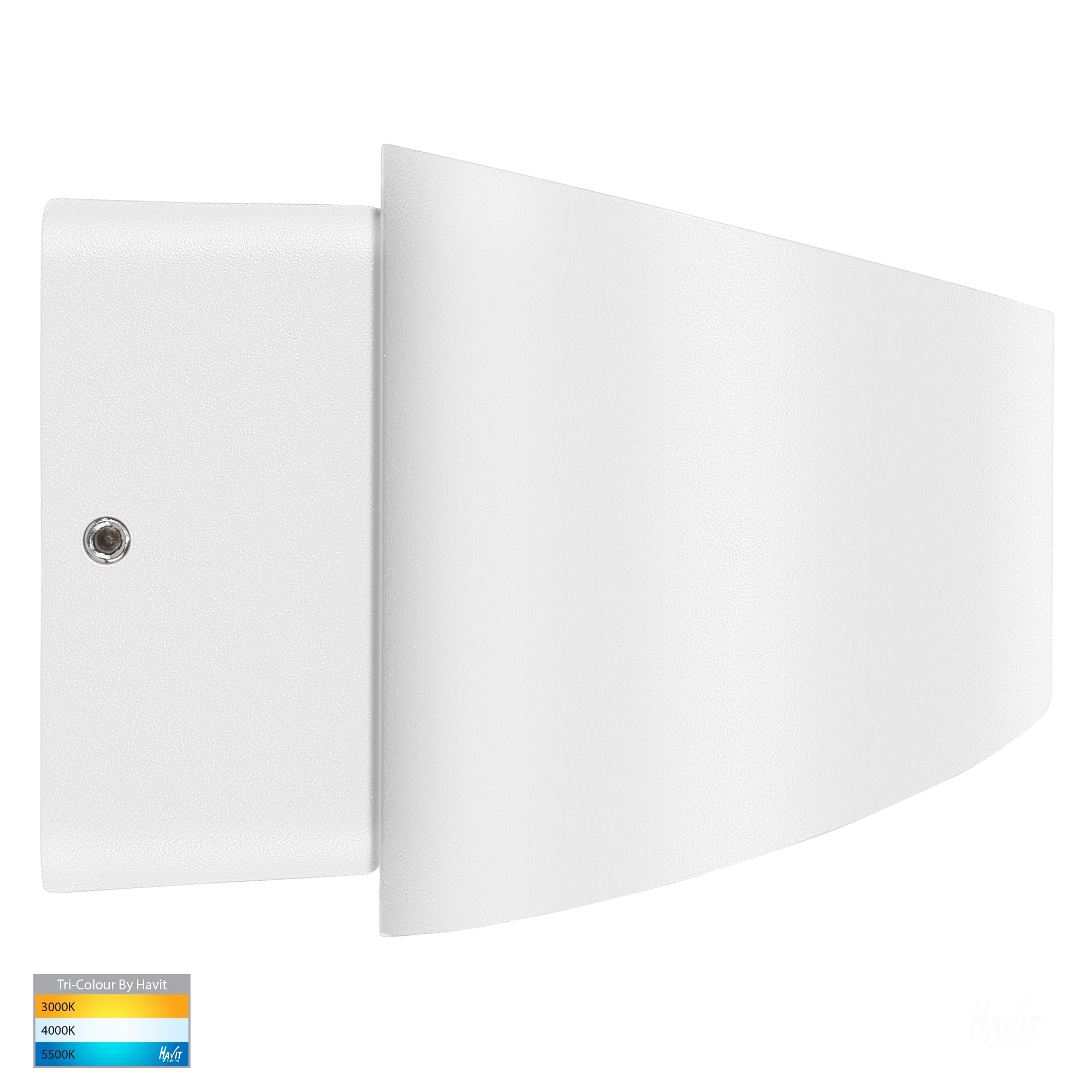 HV3661T-WHT - Luxe White TRI Colour Up & Down LED Wall Light
