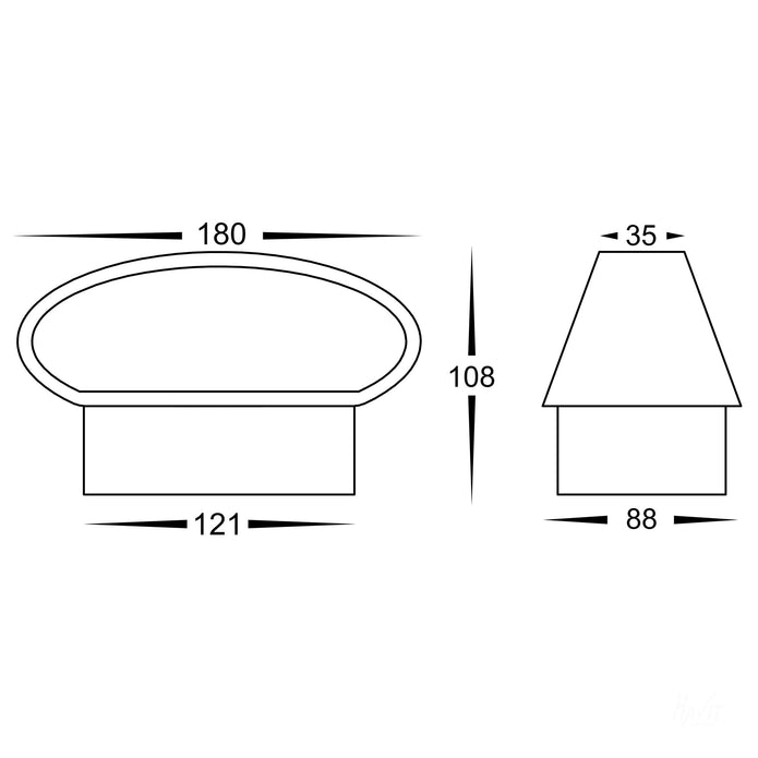 HV3661T-WHT - Luxe White TRI Colour Up & Down LED Wall Light