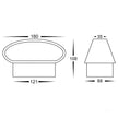 HV3661T-WHT - Luxe White TRI Colour Up & Down LED Wall Light
