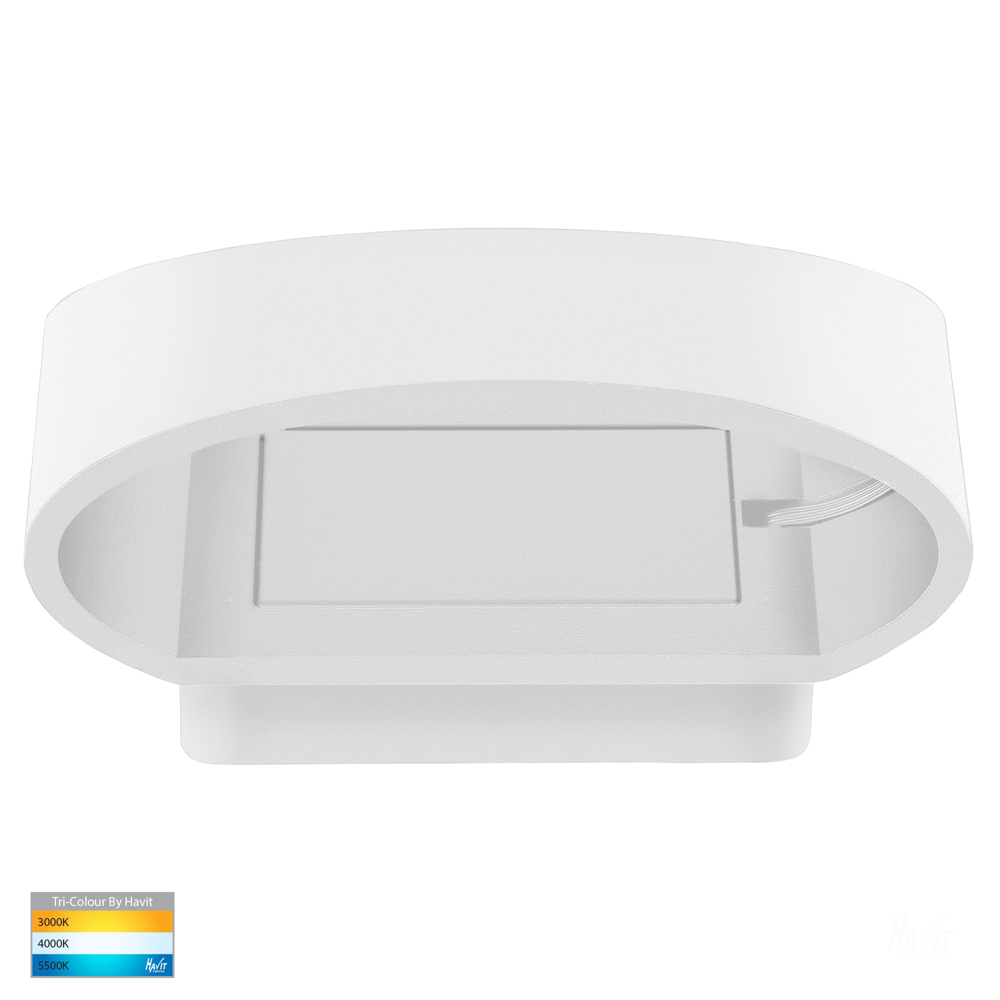 HV3661T-WHT - Luxe White TRI Colour Up & Down LED Wall Light