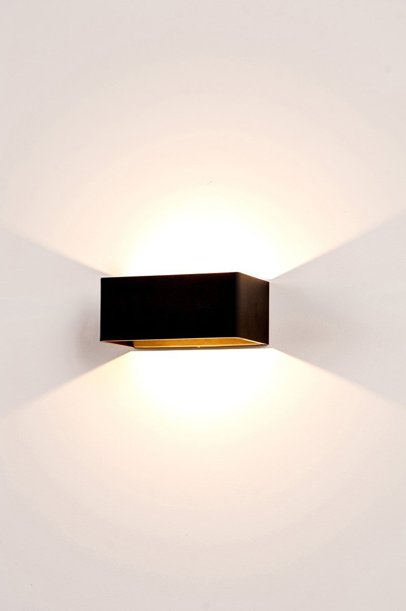 Mia 9w Tri-Color LED Black Up and Down Wall Light