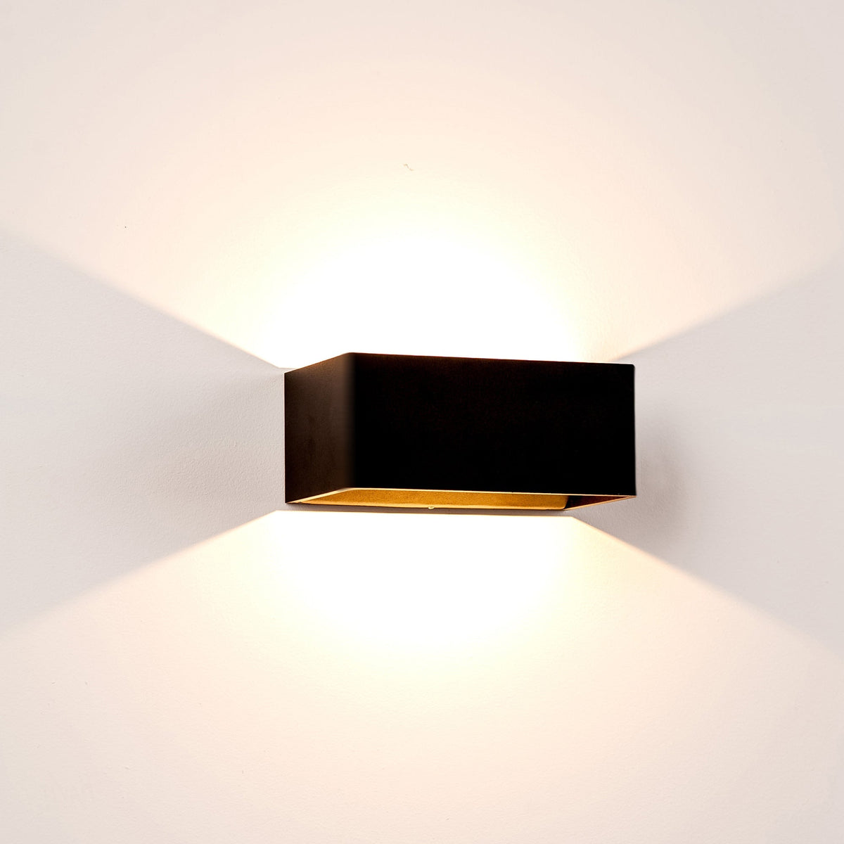 HV3665T-BLK - Mia Black TRI Colour Up & Down LED Wall Light