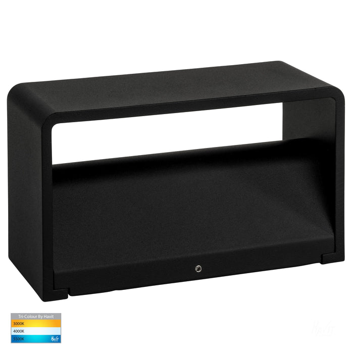 HV3665T-BLK - Mia Black TRI Colour Up & Down LED Wall Light