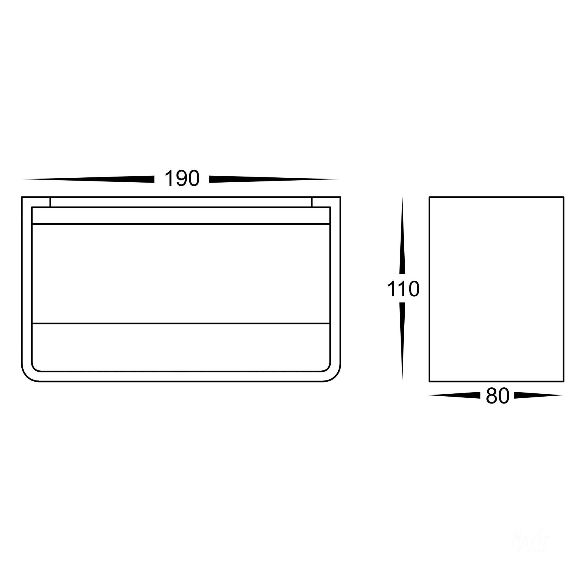 HV3665T-WHT - Mia White TRI Colour Up & Down LED Wall Light