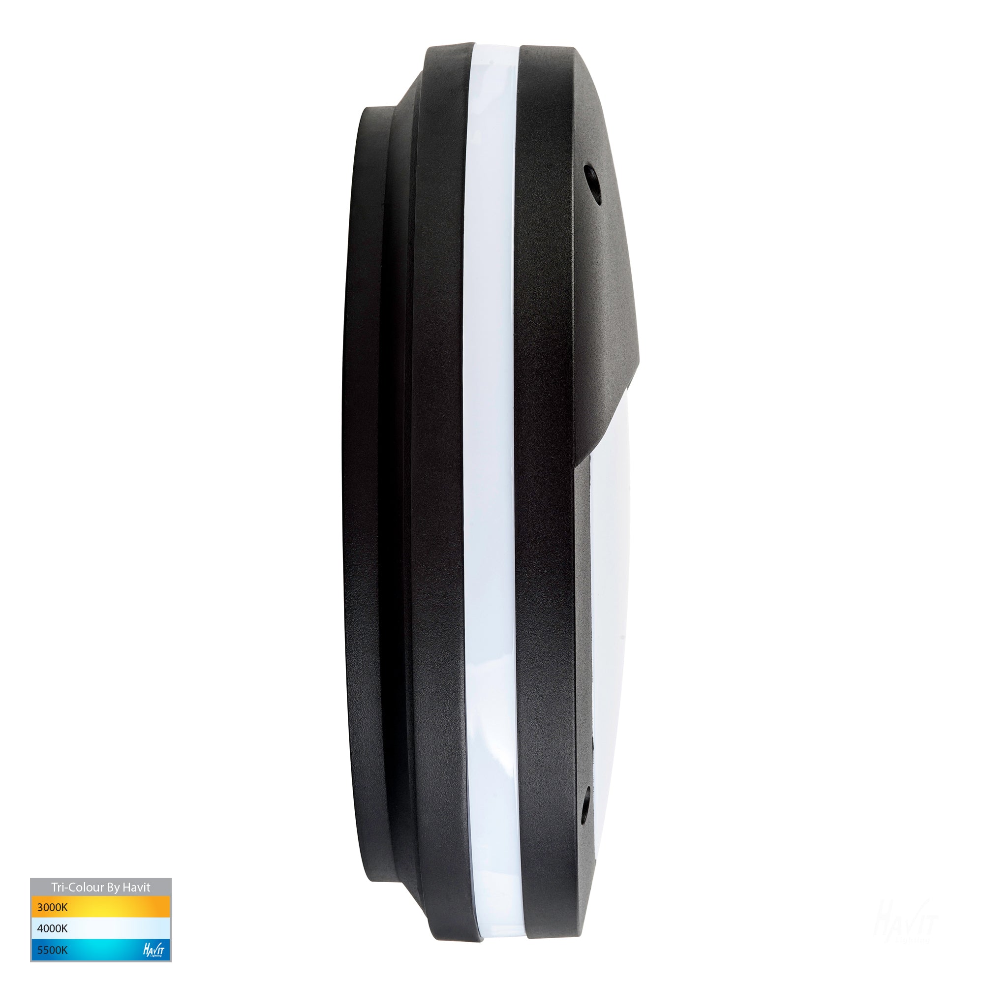 HV3671T-BLK - Stor Black LED Bunker Light with Eyelid