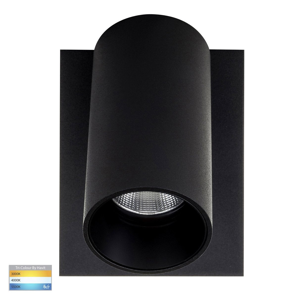 Revo 9w Tri-Color LED Black Single Adjustable Wall Light
