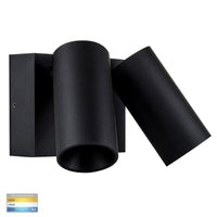 Thumbnail for Revo 9w Tri-Color LED Black Double Adjustable Wall Light