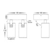 HV3683T-WHT - Revo White Double Adjustable Wall Light