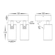 HV3684T-WHT - Revo White Double Adjustable Wall Light With Sensor