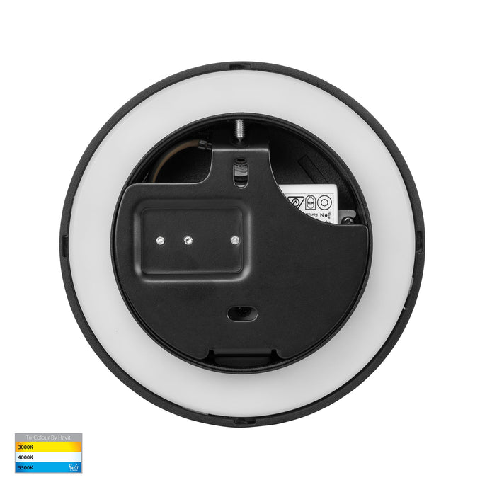 HV3688T-BLK - Lesen Black Single Adjustable Wall Light with Back Light