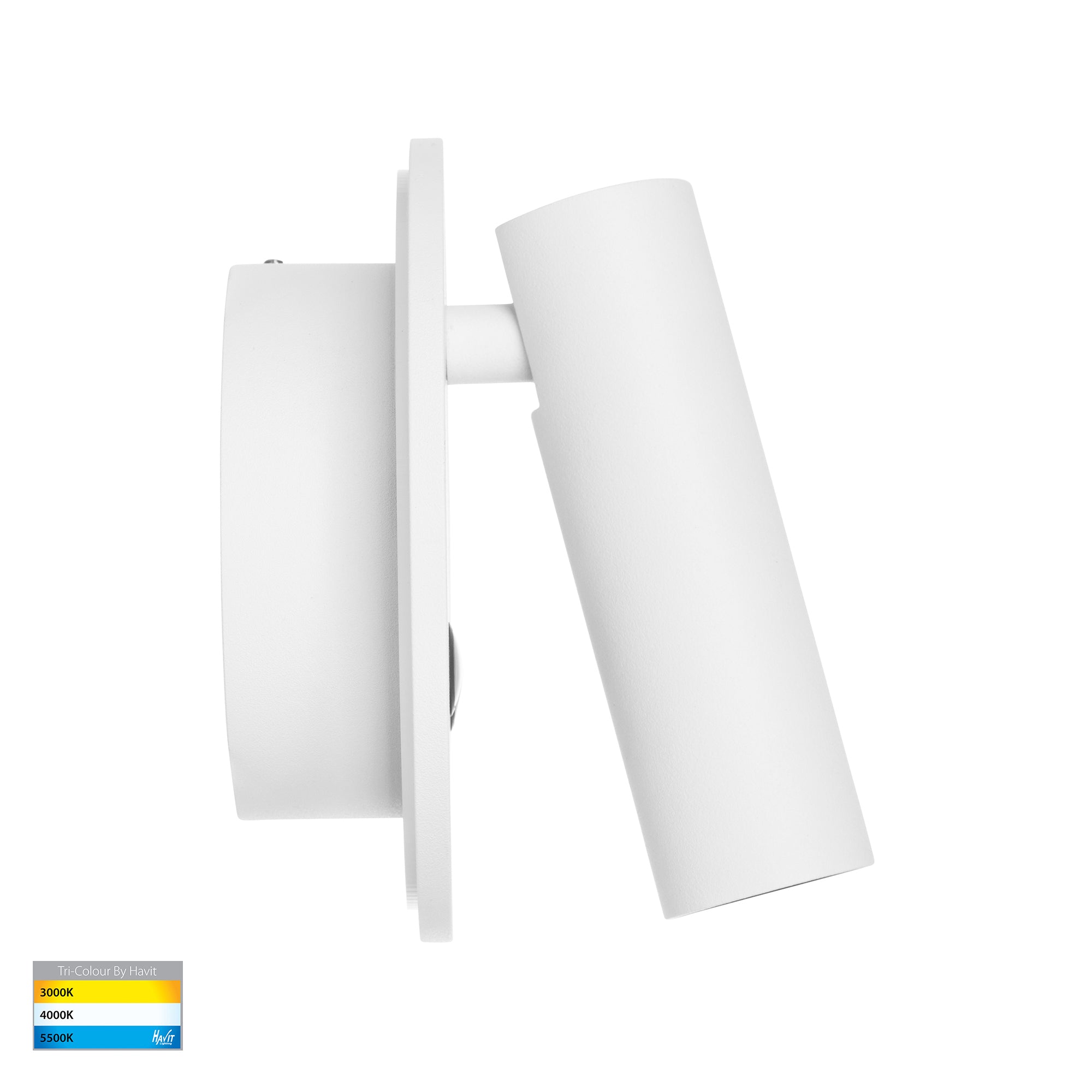 HV3688T-WHT - Lesen White Single Adjustable Wall Light with Back Light