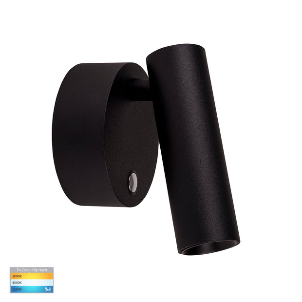 HV3689T-BLK - Lesen Black Single Adjustable Wall Light