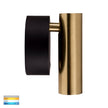 HV3689T-BLKBR - Lesen Black Brass Single Adjustable Wall Light