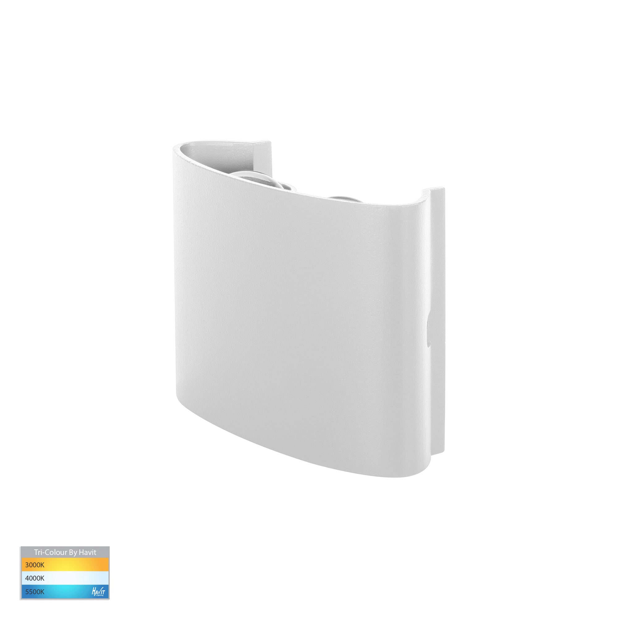 HV3695T-WHT-240V | HV3695T-WHT-12V - Maro White Up & Down TRI Colour LED Wall Light