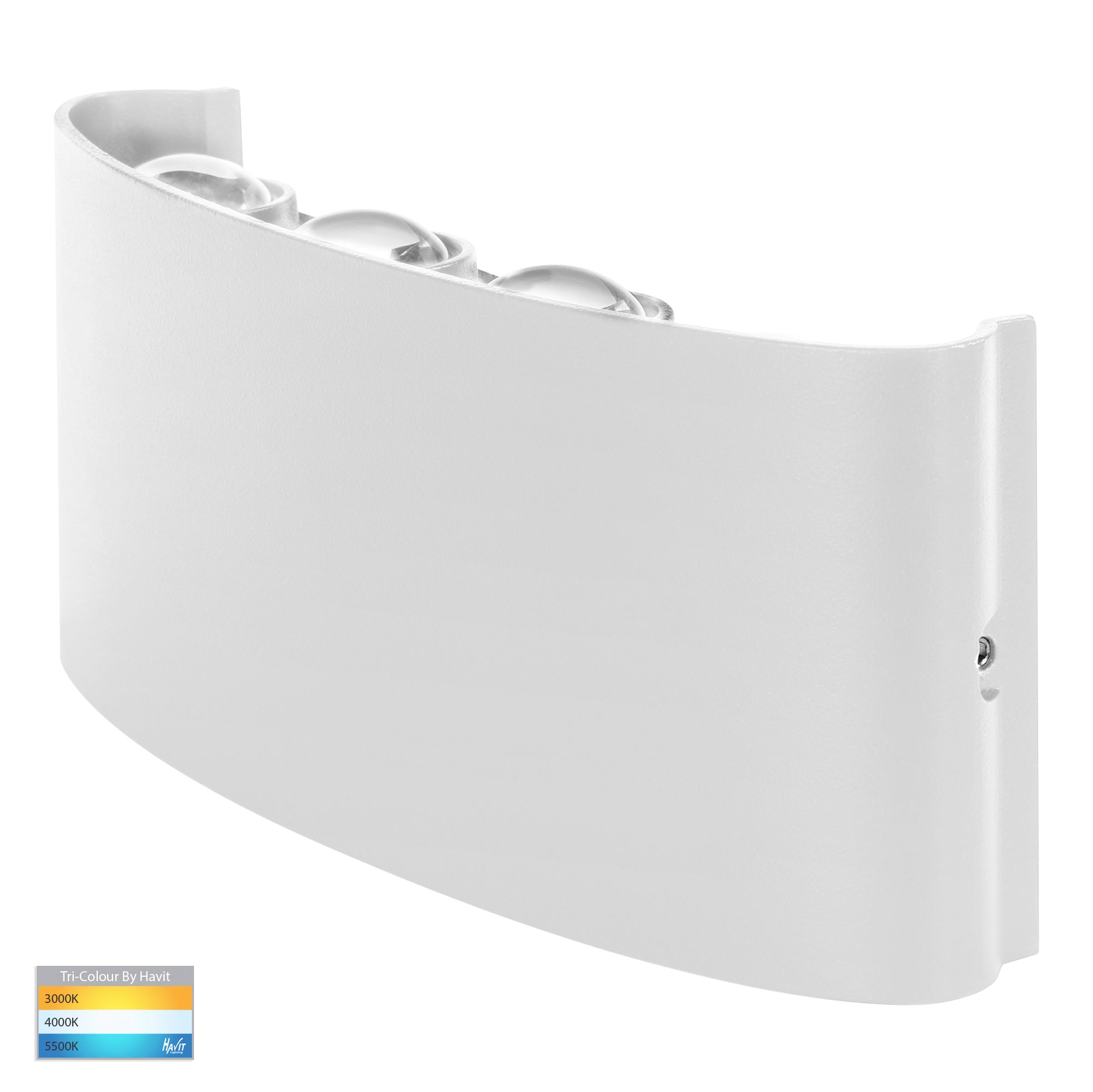 HV3697T-WHT-240V | HV3697T-WHT-12V - Maro White Up & Down TRI Colour LED Wall Light