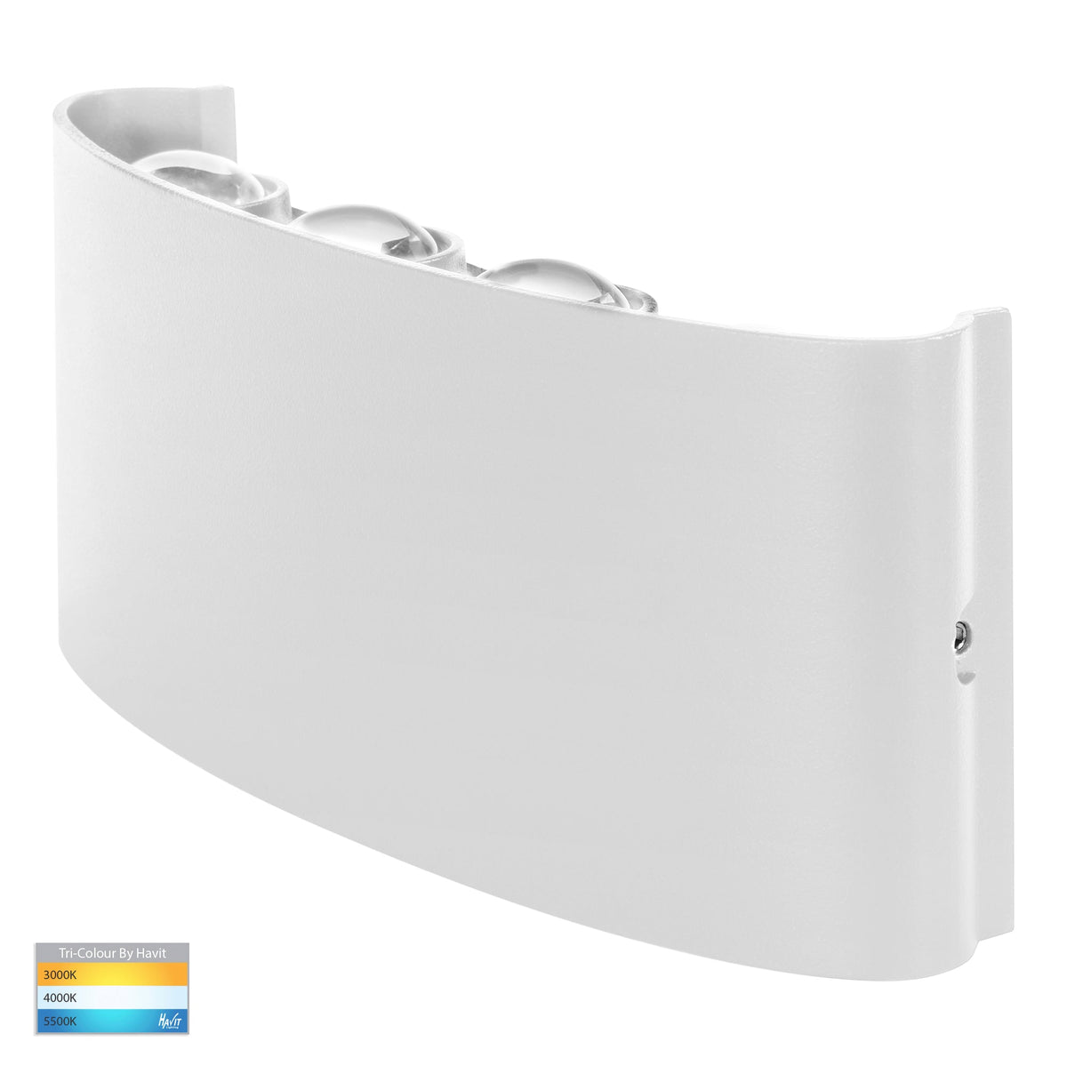 HV3697T-WHT-240V | HV3697T-WHT-12V - Maro White Up & Down TRI Colour LED Wall Light