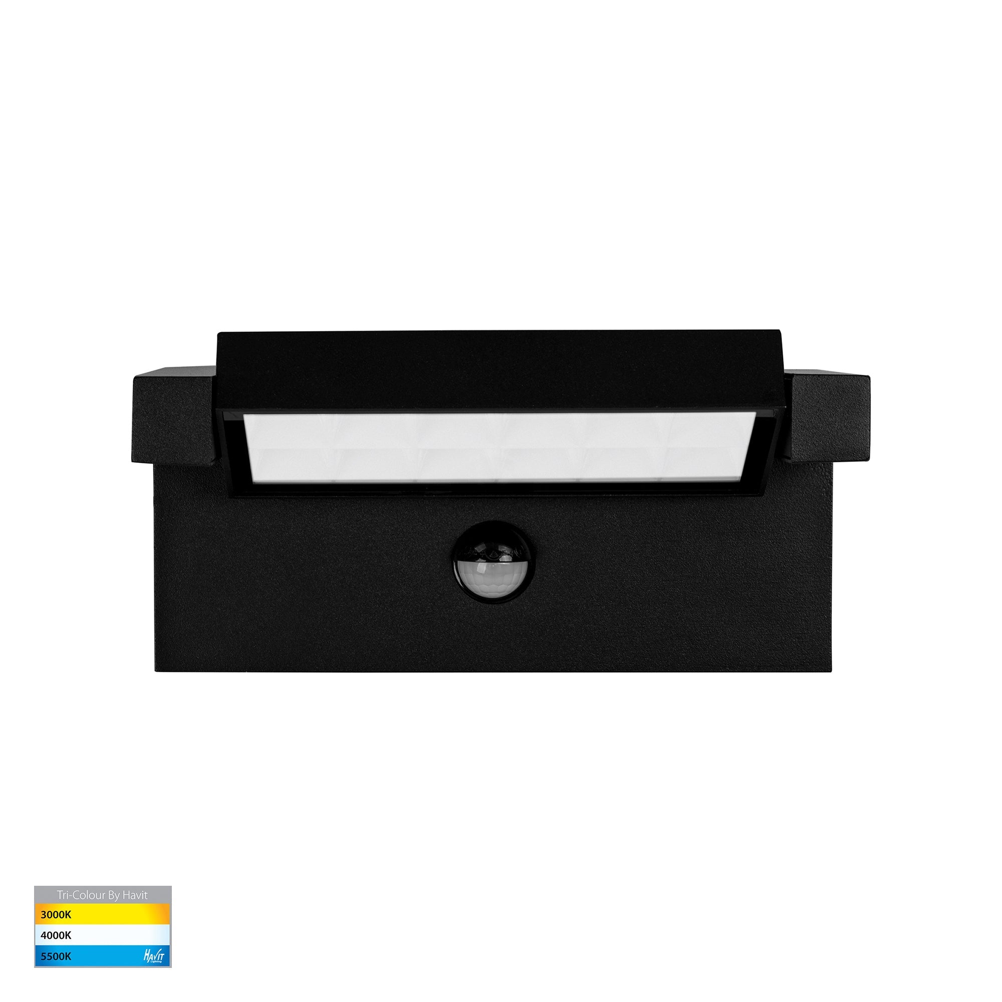 HV3732T-BLK-PIR - Locu Aluminium Black Adjustable 24w LED Floodlight with Sensor