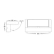 HV3732T-BLK-PIR - Locu Aluminium Black Adjustable 24w LED Floodlight with Sensor