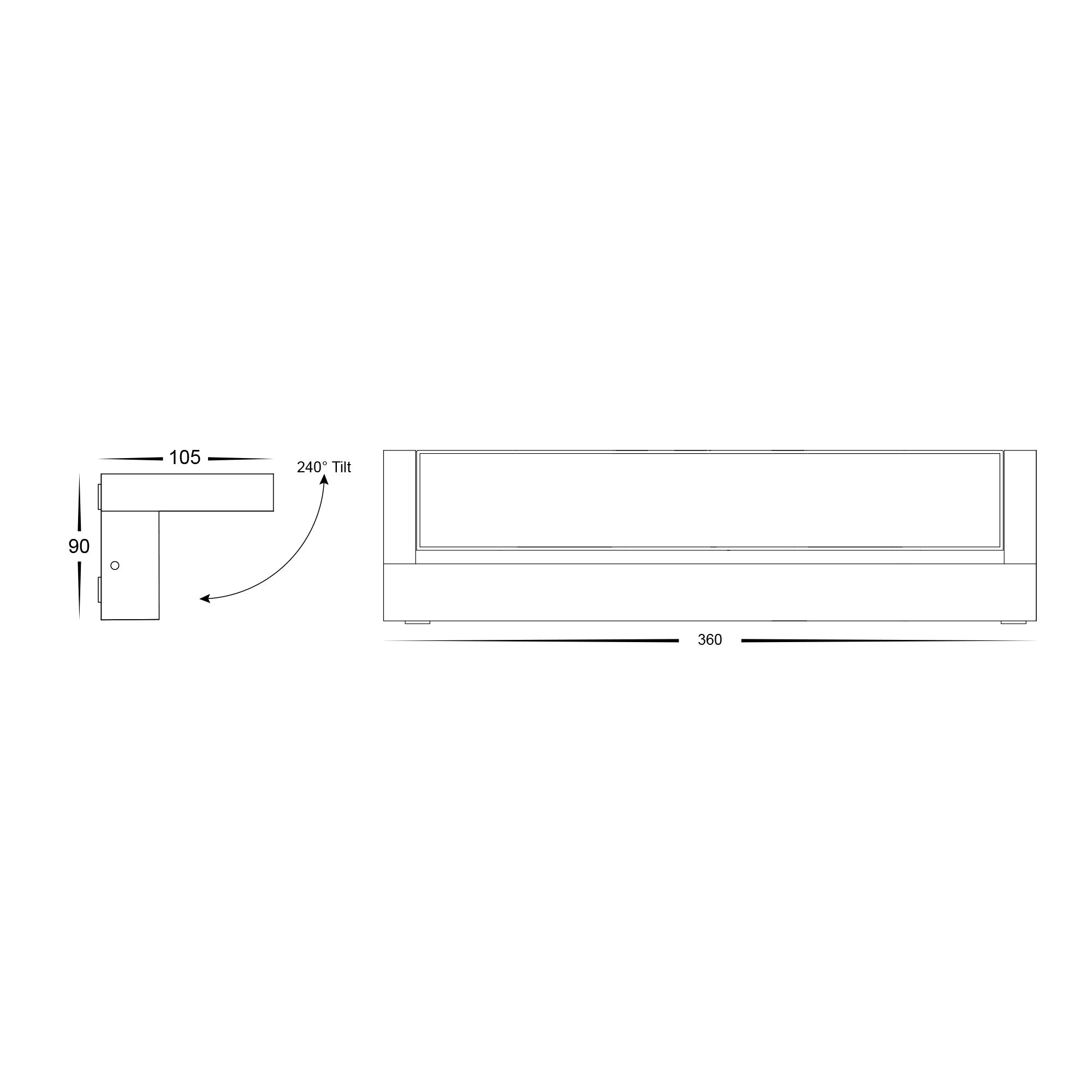 HV3733T-BLK - Locu Aluminium Black 36w Adjustable LED Floodlight