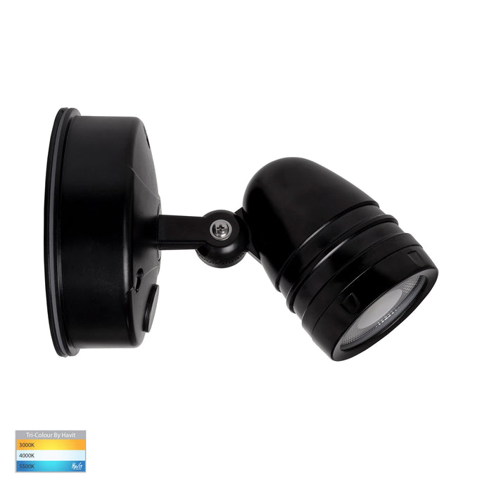 HV3791T-BLK - Focus Polycarbonate Black Single Adjustable Spot Light