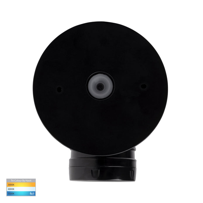 HV3792T-BLK - Focus Polycarbonate Black Single Adjustable Spot Light With Sensor