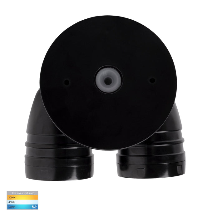HV3793T-BLK - Focus Polycarbonate Black Double Adjustable Spot Light
