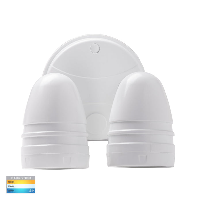 HV3793T-WHT - Focus Polycarbonate White Double Adjustable Spot Light