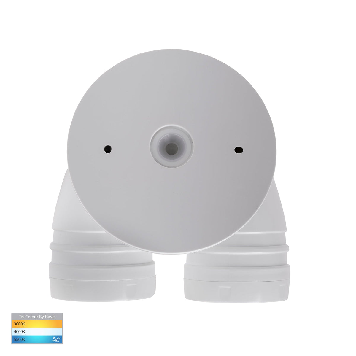 HV3793T-WHT - Focus Polycarbonate White Double Adjustable Spot Light