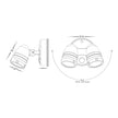 HV3794T-BLK - Focus Polycarbonate Black Double Adjustable Spot Light With Sensor