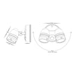 HV3794T-WHT - Focus Polycarbonate White Double Adjustable Spot Light With Sensor