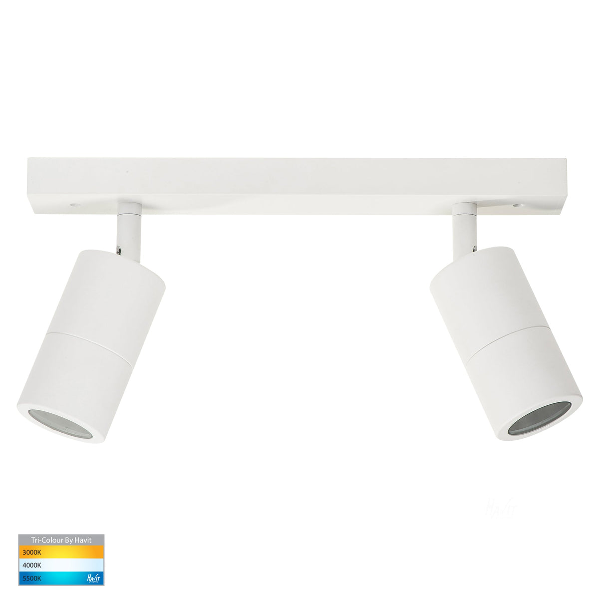 HV4001T-2-WHT - Tivah White 2 Light TRI Colour LED Bar Lights