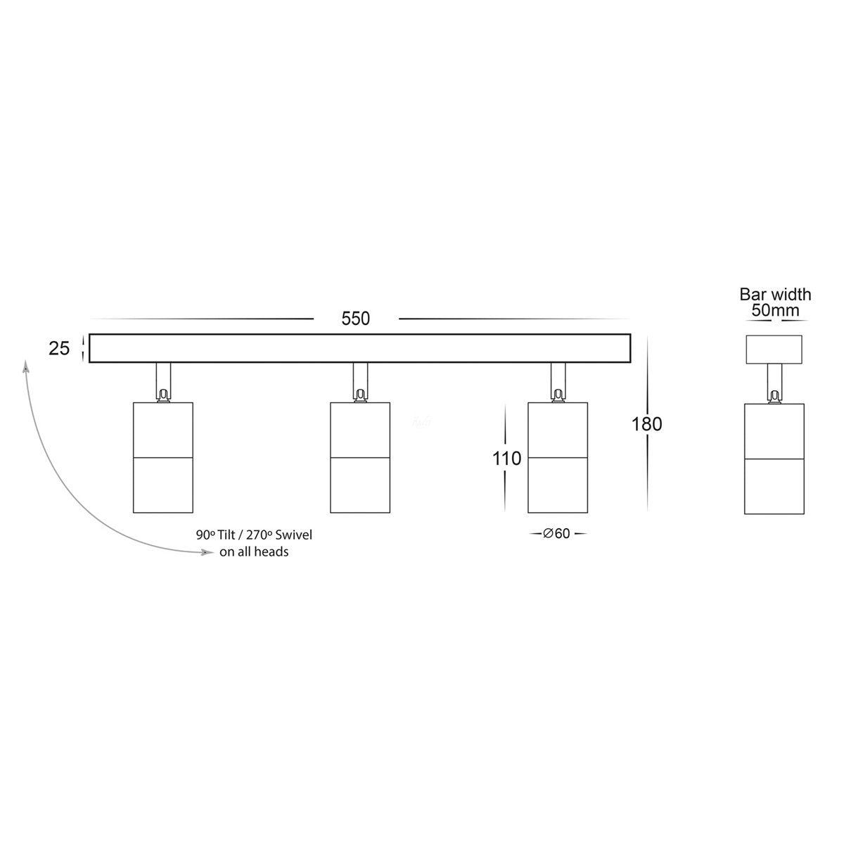 HV4001-3 Dimensions