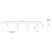 HV4001T-4-WHT - Tivah White 4 Light TRI Colour LED Bar Lights